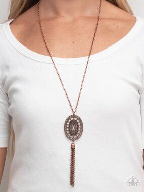 Paparazzi Jewelry Accessories - Whimsically Wistful - Copper Necklace - Vintage